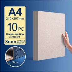 두꺼운 흰색 크래프트 종이 하드 판지 DIY 핸드메이드 제작 칩보드 백킹 A4/A5 1/1/2/2.5-3mm, 7)A4-3mm-grey