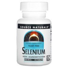 Source Naturals 소스내추럴스 셀레늄 120 태블릿 미네랄 영양제, 1, 120정
