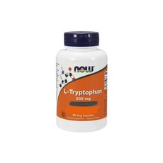 NOW Foods L-色胺酸 500毫克 素食膠囊, 60顆, 1罐