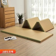 왕골 마루판 왕골돗자리 접이식 다다미 일본식 매트리스, D.90x190cm 4단 접이식, 01.콘 옐로우 3cm 코코넛 심