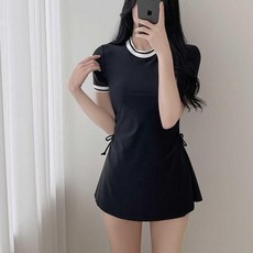 자크시 2024 여성용 슬림 원피스 수영복+팬츠 세트