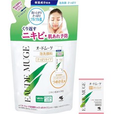 공식 오드무게 거품 세안제 산뜻한 타입 리필용 130ml 반복하는 여드름 피부 트러블 예방을 생각한 오드 무게 시리즈 보습성분 함유 화장품 약용 스킨 밀크 샘플 포함 코바야시 제약, 1개