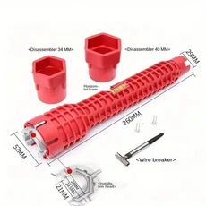 다기능 위생 렌치 골반 바닥 리드 슬리브 분해 수도꼭지 파이프 싱크 전용 도구, 01 8 in 1