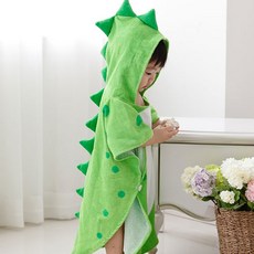 하리보리 아기 공룡 비치가운 후드 타올 아동용