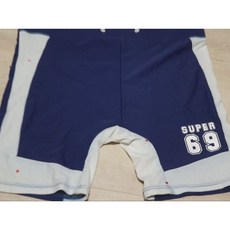 Super body 舒伯丁 數字運動風 長四角泳褲 藍色 XXL