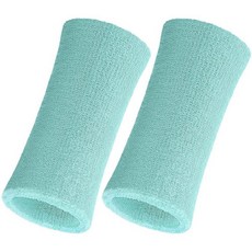 WILLBOND 15.2cm6인치 손목 스웨트밴드 스포츠 밴드 신축성 있는 운동용 스포츠용 블랙 176699, 하늘색