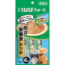 Inaba 犬用啾嚕綜合營養食, 14g, 4個, DS-215犬用綜合營養【鰹魚】
