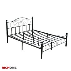 RICHOME 法蘭5尺雙人鐵床架 現代簡約風格, 雙人床架 (新改款)