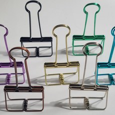 와이어 사각집게 더블클립 사무용집게 대형 mm- 디자인클립 미니클립 사무용집게클립, 브라운