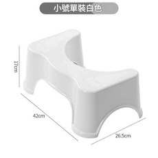 家用防滑浴室腳凳 強力承重, 白色 小號