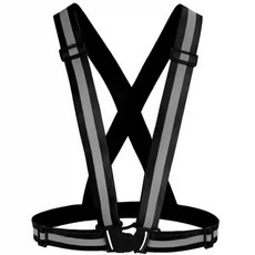 1/2구성 고탄력 야광 안전 조끼 형광 X밴드 빛반사 엑스반도 벨트, 블랙, 1개