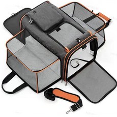 可摺疊貓包小型犬適用 車載外出拓展寵物包 手提貓袋便攜款, 1個, 橙色