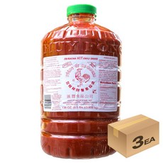 1박스) 후이퐁 업소용 대용량 쓰리라차 닭표 스리라차 핫 칠리소스 3.8L x 3개입, 1박스