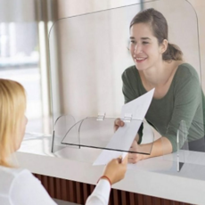 아크릴 칸막이 투명 사무용 창구형 책상 칸막이 테이블 플라스틱 개방형 공간 안전 분리