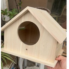 야외 나무 새집 정원 새둥지 둥지 참새집 가든 버드하우스 원목 소품, 8