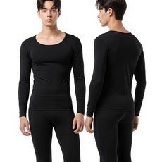 베리엣지 남성 앏은 초경량 고탄력 발열내의 내복 상하의 2세트