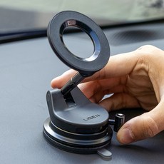 Lisen 이지스냅 차량용 진공흡착식 대시보드 맥세이프 거치대, 블랙, 1개