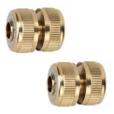 리빙로드 수도꼭지 호스 연결 커넥터 (황동 연결구 단품), 골드, 2개