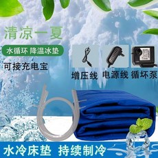 水冷床墊 夏季降溫冷毯冰墊 水循環, 灰色55*55一套送冰晶盒