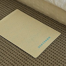 오셀픽 오브제 사각형 빨아쓰는 규조토 발매트, 버터, 1개