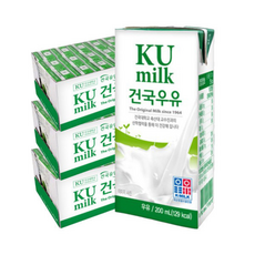 건국 멸균우유 ( ) 흰우유 건국우유, 200ml, 3팩