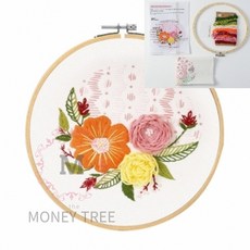 MT DIY 프랑스자수 패키지금잔화 자수실 프랑스자수키트, 1개