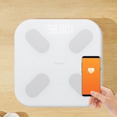 TUYE 智慧體脂秤電子體重計 適用於 HUAWEI HiLink, 白色 支援HUAWEI HiLin, 1套, 電池款