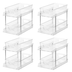 浴室櫃下收納分層架 衛生間洗漱台櫃子抽拉式收納 廚房下水槽置物架, 新款2層4個裝, 1個