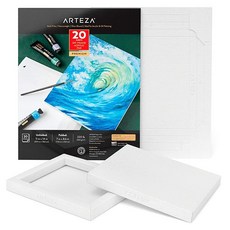 ARTEZA 아크릴 아트지 접이식 캔버스 패드 17.8 x 21.9cm(7 x 8.6인치) 2, ARTEZA 아크릴 아트지 접이식 캔버스 패드, 17.
