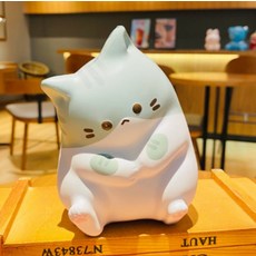 고양이 스퀴시 말랑이 장난감 귀여운 캐릭터 스트레스 해소 그레이