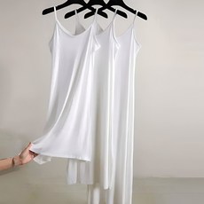 [블랑커브] 여성용 베이직 끈슬립 이너 원피스 잠옷 3colors