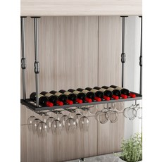 업소용 와인잔 거치대 천장 진열장 와인잔랙 와인 와인잔거치대 홈바, 1개