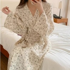 귀여워 토끼 로브 루즈핏 빅사이즈 샤워가운