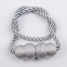 간단하며 풍부한 호리병 모양 커튼 자석 흡착 설치 스트랩, 1개, 1. grey