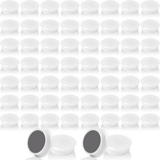 QOJOPU 냉장고 자석 60PCS 작은 흰색 둥근 튼튼한 미니 화이트보드 락커 홈 키친 오피스 학교 및 교실용 헤비 듀티 장 점, 2.6cm-60pcs