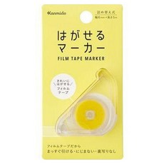 칸미도 떼어낼 수 있는 필름 테이프 마커 옐로, 1개입, 1개