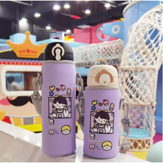 뚱보 350/400/500 보냉온 텀블러 생수 물병 파우치 가방, 윙크, 1개