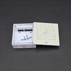 벨로 화이트 헤어라인 중3구 매입 노출 스위치 + PVC 노출 박스 SET 조립용 피스 포함, 1개