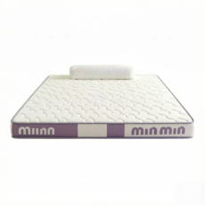 miin miin 記憶棉乳膠床墊 軟支撐慢回彈, 紫白嬰兒床丨60*120, 5cm