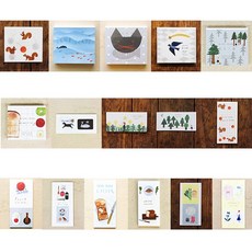 감성 메모지 코지카 cozyca products 니시슈쿠, 1개, 1매, 숲 14(편지메모)