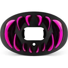 배틀 스포츠 크롬 3D 프레데터 산소 마우스가드 - 컨버터블 스트랩 우수한 공기 흐름 및 더 나은 성능 최대 보호 브레이스와 함께 작동합니다, One Size, Black/Pink