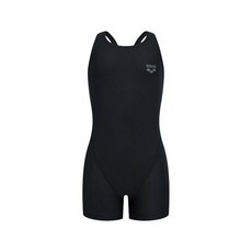 [브랜드정품]아레나 여아 플레인 아동 3부 반신 레이서백 (A4FG1GL10_BLK) 강습수영복 휴가수영복