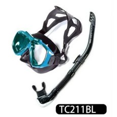 游龍潛水 V.DIVE TC211 專業潛水 浮潛 深潛 面鏡 呼吸管 套裝組合(送收納提桶), TC211 BL 藍