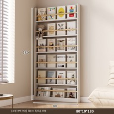 슬림 벽선반 책장 책꽂이 진열 수납 선반형 거실 침실 인테리어, 1단, W_50cm 폭 3층 소나무