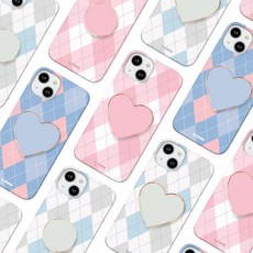 갤럭시S21/S21플러스/S21울트라 전용 아가일체크 톡톡 하드케이스