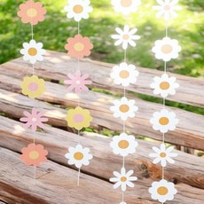 데이지 봄꽃 꽃잎 꽃모양 모빌 천장장식 4줄1세트