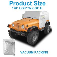 랭글러용 자동차 커버 2 도어 4 도어 방풍 방진 UV 보호 랭글러 JK JLYJ 1987-, 2-Door Half Cover