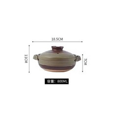 陶鍋 2.2升深綠咖（3-4人份）, 1個, 0.8l深綠咖（1人份）