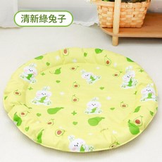寵物冰墊 字母小熊 夏季涼墊, 清新綠兔子 - 圓形冰窩, 1套