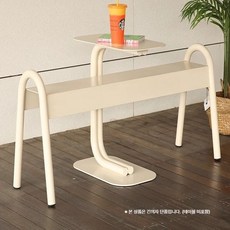 야외 벤치 펜션 안뜰 긴의자 베란다 의자 공공장소 정원, 베이지90 x 35 x 56CM